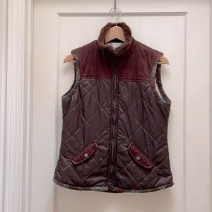 CAbi quilted brown vest, M, autumn ready! 🍁